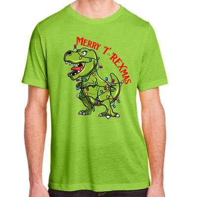 Merry T Rexmas Trex Christmas Adult ChromaSoft Performance T-Shirt