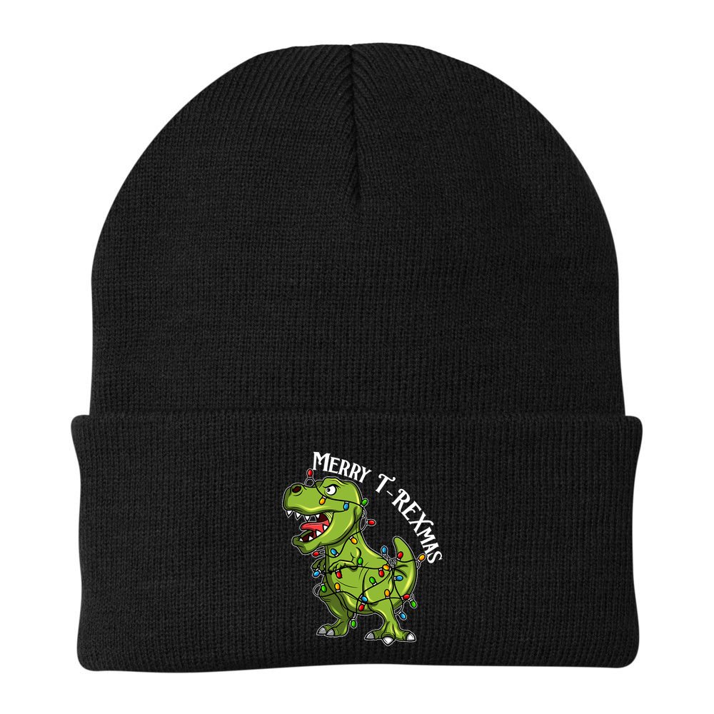 Merry T Rexmas Trex Christmas Beanie