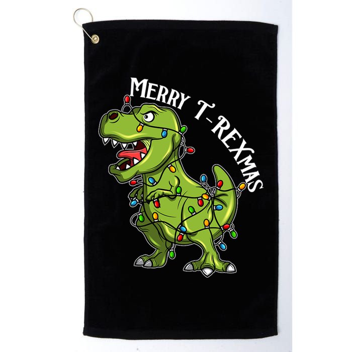 Merry T Rexmas Trex Christmas Golf Towel