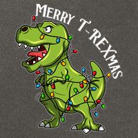 Merry T Rexmas Trex Christmas Cotton Canvas Backpack