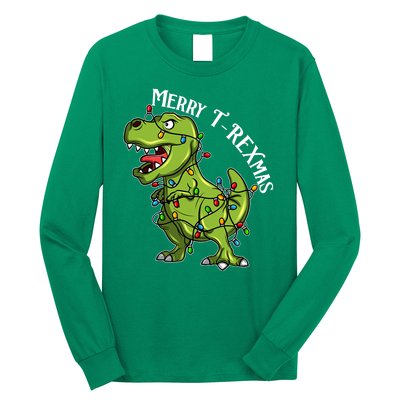 Merry T Rexmas Trex Christmas Long Sleeve Shirt