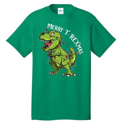 Merry T Rexmas Trex Christmas Tall T-Shirt