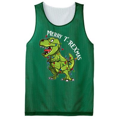 Merry T Rexmas Trex Christmas Mesh Reversible Basketball Jersey Tank