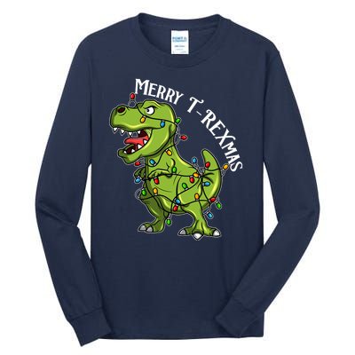 Merry T Rexmas Trex Christmas Tall Long Sleeve T-Shirt