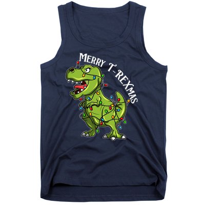 Merry T Rexmas Trex Christmas Tank Top