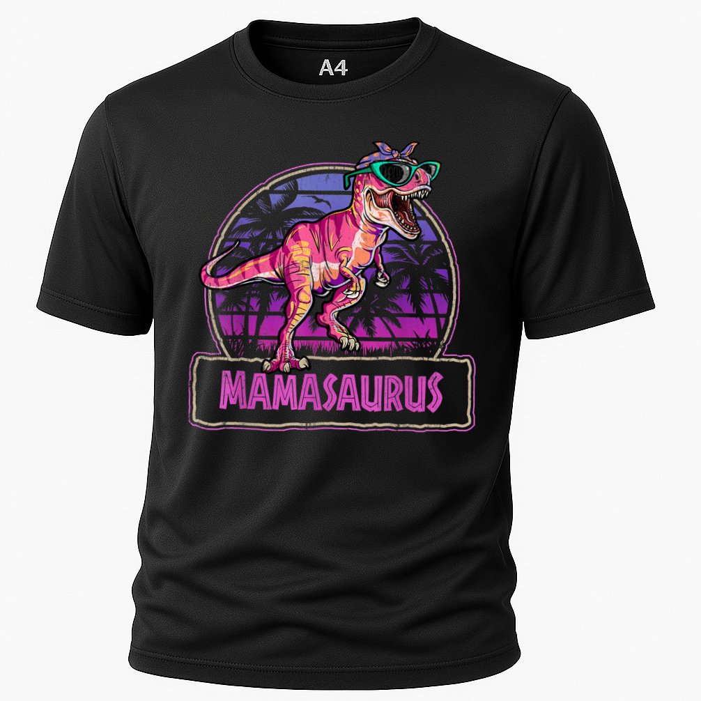 Mamasaurus T Rex Mama Saurus Women Dinosaur Family Matching Cooling Performance Crew T-Shirt