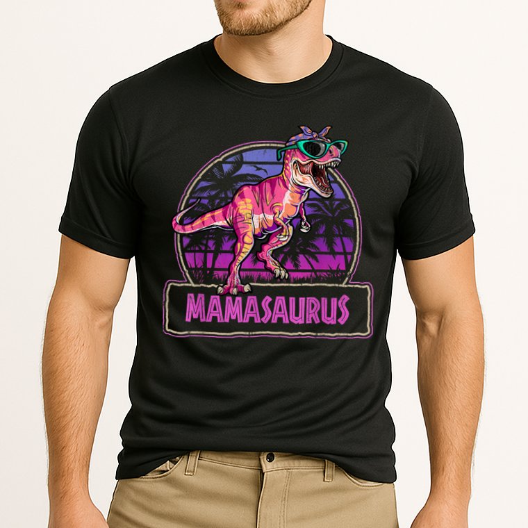 Mamasaurus T Rex Mama Saurus Women Dinosaur Family Matching Cooling Performance Crew T-Shirt