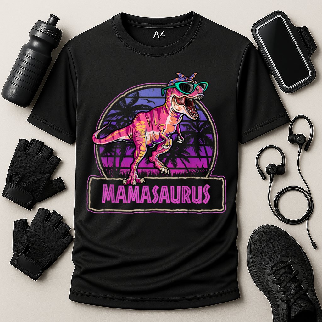 Mamasaurus T Rex Mama Saurus Women Dinosaur Family Matching Cooling Performance Crew T-Shirt