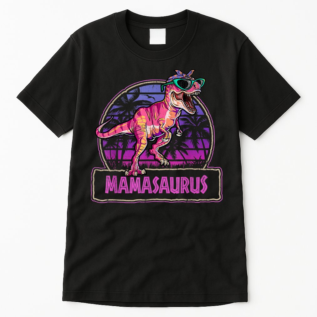 Mamasaurus T Rex Mama Saurus Women Dinosaur Family Matching Tall T-Shirt