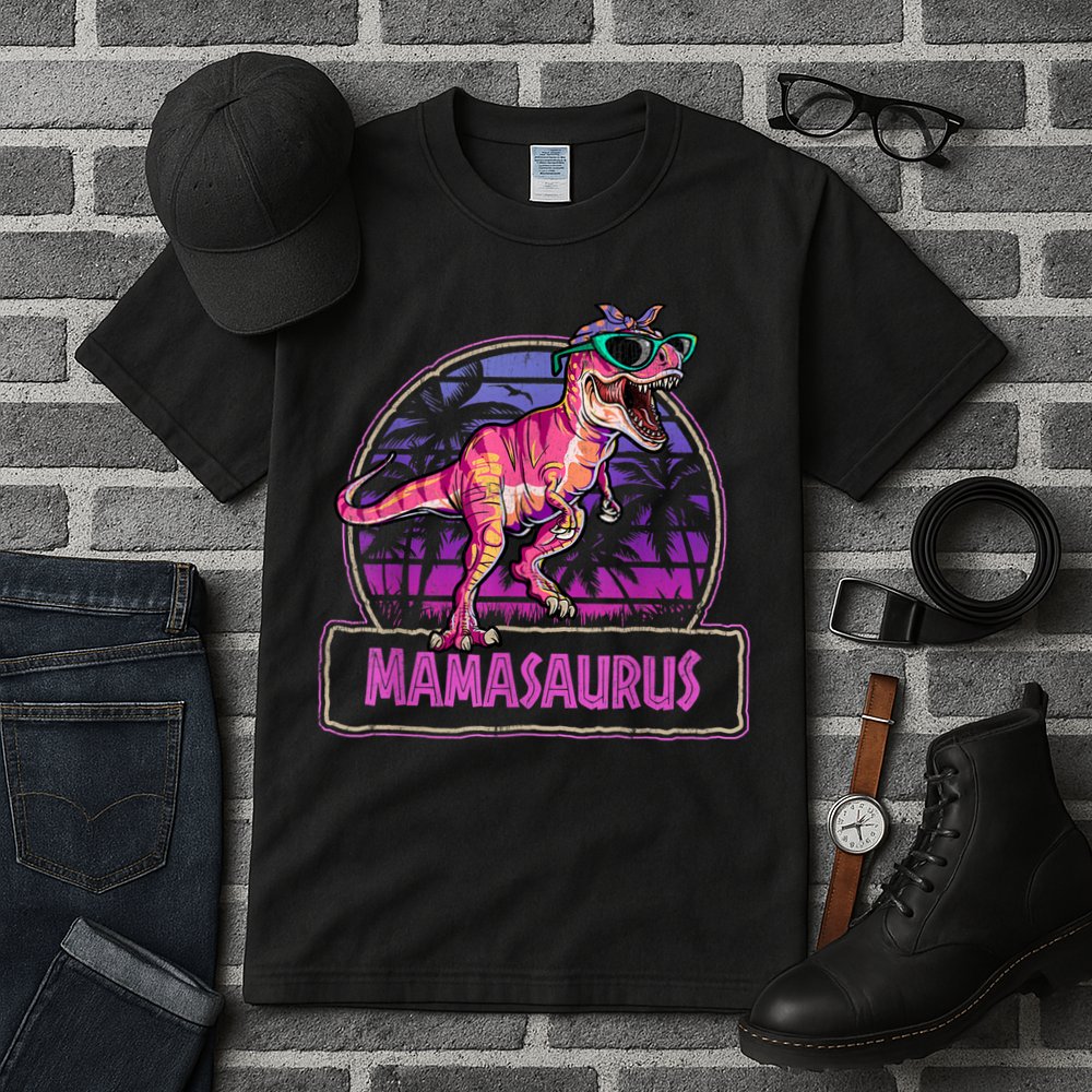 Mamasaurus T Rex Mama Saurus Women Dinosaur Family Matching Tall T-Shirt