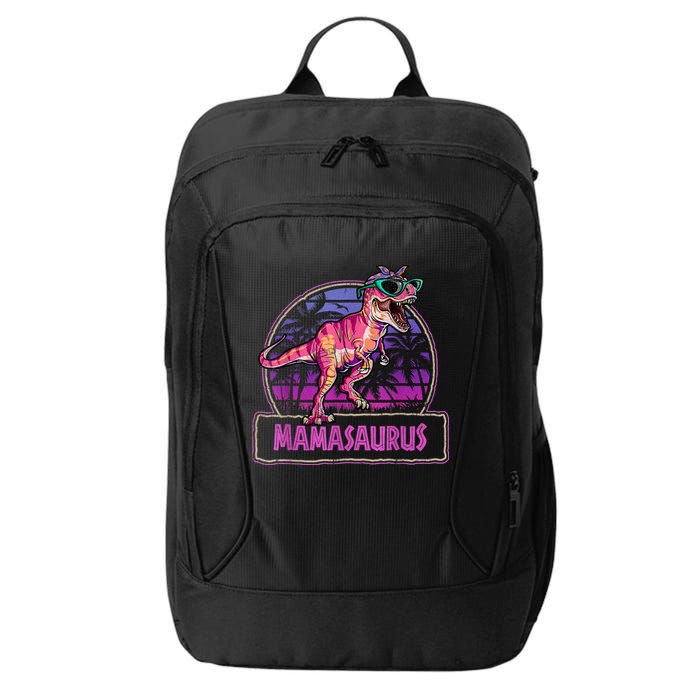 Mamasaurus T Rex Mama Saurus Women Dinosaur Family Matching City Backpack