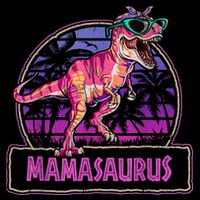 Mamasaurus T Rex Mama Saurus Women Dinosaur Family Matching City Backpack