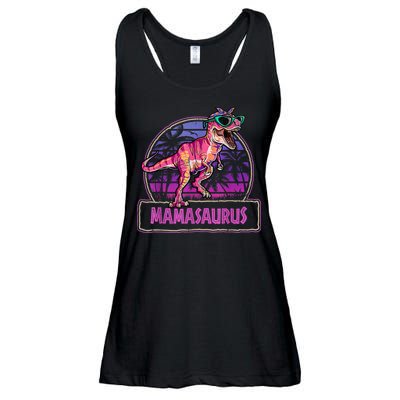 Mamasaurus T Rex Mama Saurus Women Dinosaur Family Matching Ladies Essential Flowy Tank