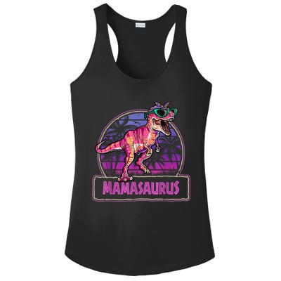 Mamasaurus T Rex Mama Saurus Women Dinosaur Family Matching Ladies PosiCharge Competitor Racerback Tank