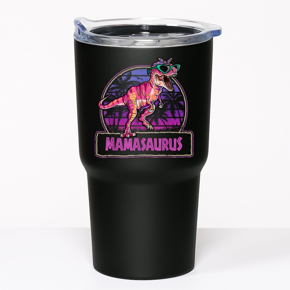 Mamasaurus T Rex Mama Saurus Women Dinosaur Family Matching Tumbler