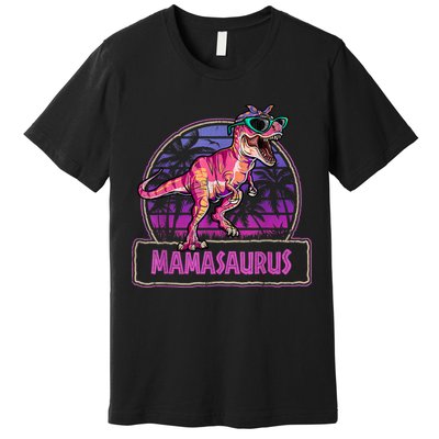 Mamasaurus T Rex Mama Saurus Women Dinosaur Family Matching Premium T-Shirt