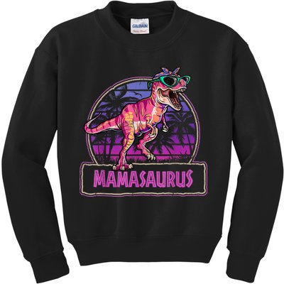 Mamasaurus T Rex Mama Saurus Women Dinosaur Family Matching Kids Sweatshirt