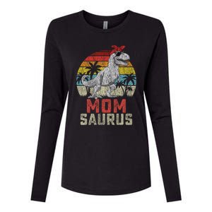 Momsaurus T Rex Dinosaur Mom Saurus MotherS Family Womens Cotton Relaxed Long Sleeve T-Shirt