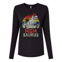 Momsaurus T Rex Dinosaur Mom Saurus MotherS Family Womens Cotton Relaxed Long Sleeve T-Shirt