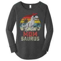 Momsaurus T Rex Dinosaur Mom Saurus MotherS Family Women's Perfect Tri Tunic Long Sleeve Shirt