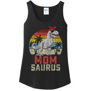 Momsaurus T Rex Dinosaur Mom Saurus MotherS Family Ladies Essential Tank