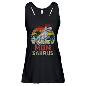 Momsaurus T Rex Dinosaur Mom Saurus MotherS Family Ladies Essential Flowy Tank