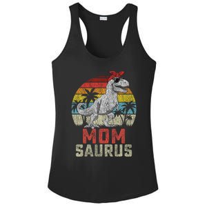 Momsaurus T Rex Dinosaur Mom Saurus MotherS Family Ladies PosiCharge Competitor Racerback Tank