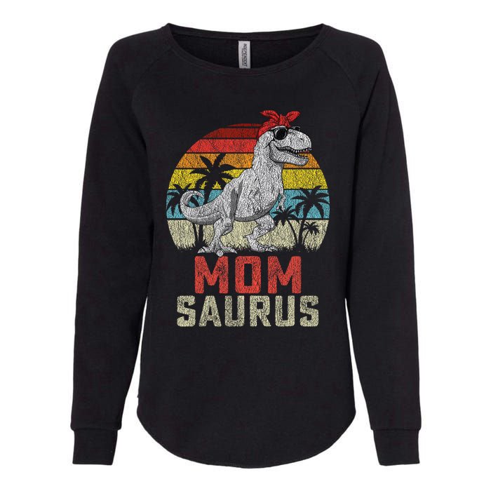 Momsaurus T Rex Dinosaur Mom Saurus MotherS Family Womens California Wash Sweatshirt