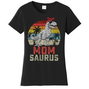 Momsaurus T Rex Dinosaur Mom Saurus MotherS Family Women's T-Shirt