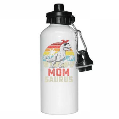 Momsaurus T Rex Dinosaur Mom Saurus MotherS Family Aluminum Water Bottle