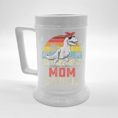 Momsaurus T Rex Dinosaur Mom Saurus MotherS Family Beer Stein