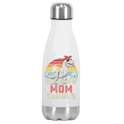 Momsaurus T Rex Dinosaur Mom Saurus MotherS Family Stainless Steel Insulated Water Bottle