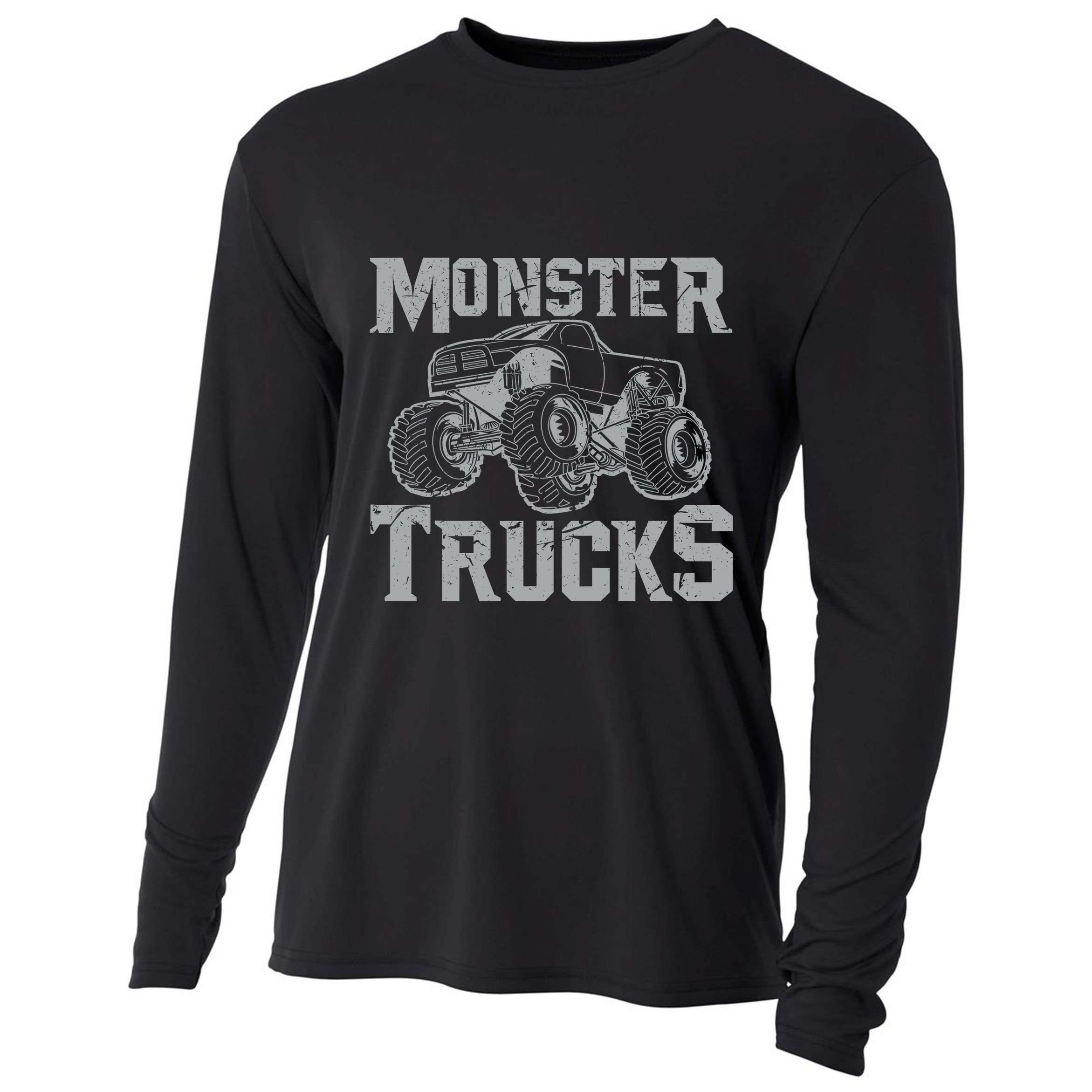 Monster Truck | Retro Vintage Off Road Cooling Performance Long Sleeve Crew