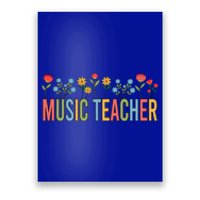 Music Teacher Retro Wildflowers Back To School Gift Poster