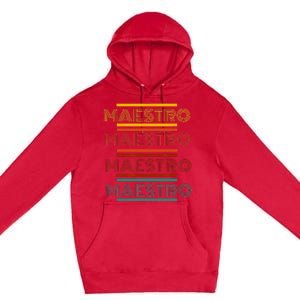 Maestro Teacher Retro Premium Pullover Hoodie