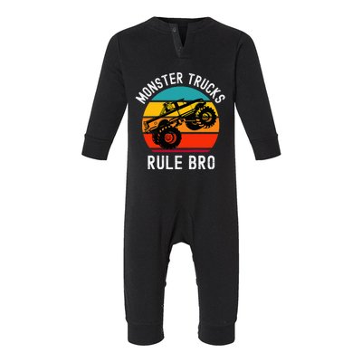 Monster Trucks Rock Infant Fleece One Piece