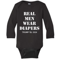 Maga Trumps Real Wear Diapers 2024 Baby Long Sleeve Bodysuit