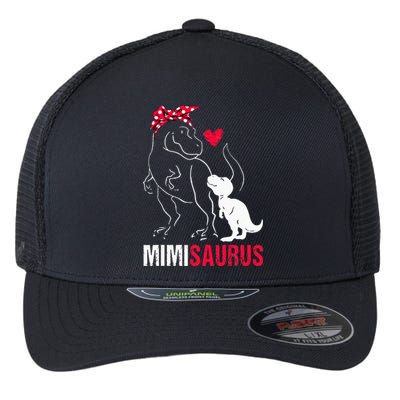 Mimisaurus T Rex Dinosaur Mimi Saurus mother's day Flexfit Unipanel Trucker Cap