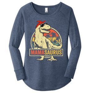 Mamasaurus T Rex Dinosaur Mama Saurus Family Matching Women Women's Perfect Tri Tunic Long Sleeve Shirt