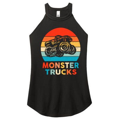 Monster Truck Retro Vintage Gift Women’s Perfect Tri Rocker Tank