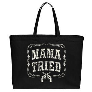 Mama Tried Renegade Outlaw Country Music Lovers Cotton Canvas Jumbo Tote