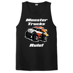 Monster Trucks Rule Gift With Fast Flame Great Gift PosiCharge Competitor Tank