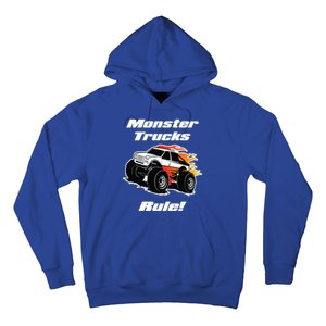 Monster Trucks Rule Gift With Fast Flame Great Gift Hoodie