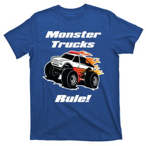 Monster Trucks Rule Gift With Fast Flame Great Gift T-Shirt