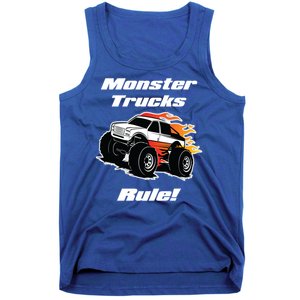 Monster Trucks Rule Gift With Fast Flame Great Gift Tank Top