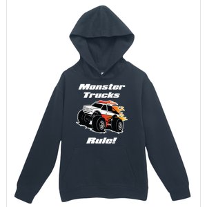 Monster Trucks Rule Gift With Fast Flame Great Gift Urban Pullover Hoodie