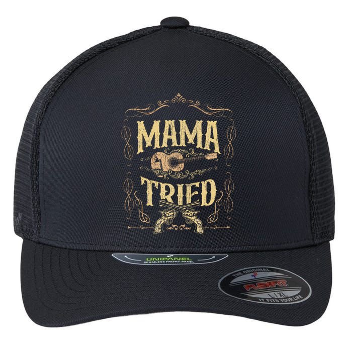 Mama Tried Renegade Outlaw Music Lovers Country Flexfit Unipanel Trucker Cap