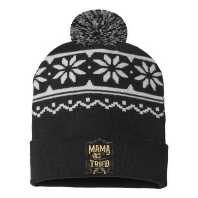 Mama Tried Renegade Outlaw Music Lovers Country USA-Made Snowflake Beanie