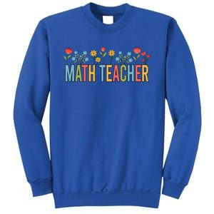 Math Teacher Retro Wildflowers Back To School Meaningful Gift Sweatshirt