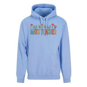 Math Teacher Retro Wildflowers Back To School Meaningful Gift Unisex Surf Hoodie